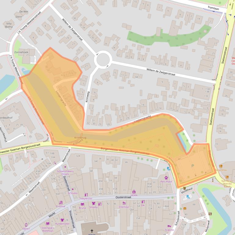 Kaart van postcodegebied 8331GX.