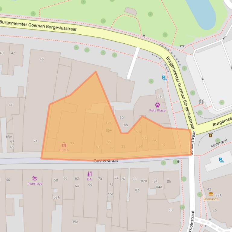 Kaart van postcodegebied 8331HC.