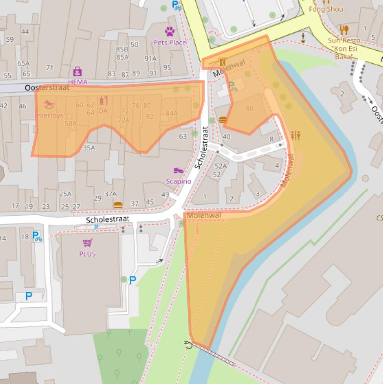 Kaart van postcodegebied 8331HG.