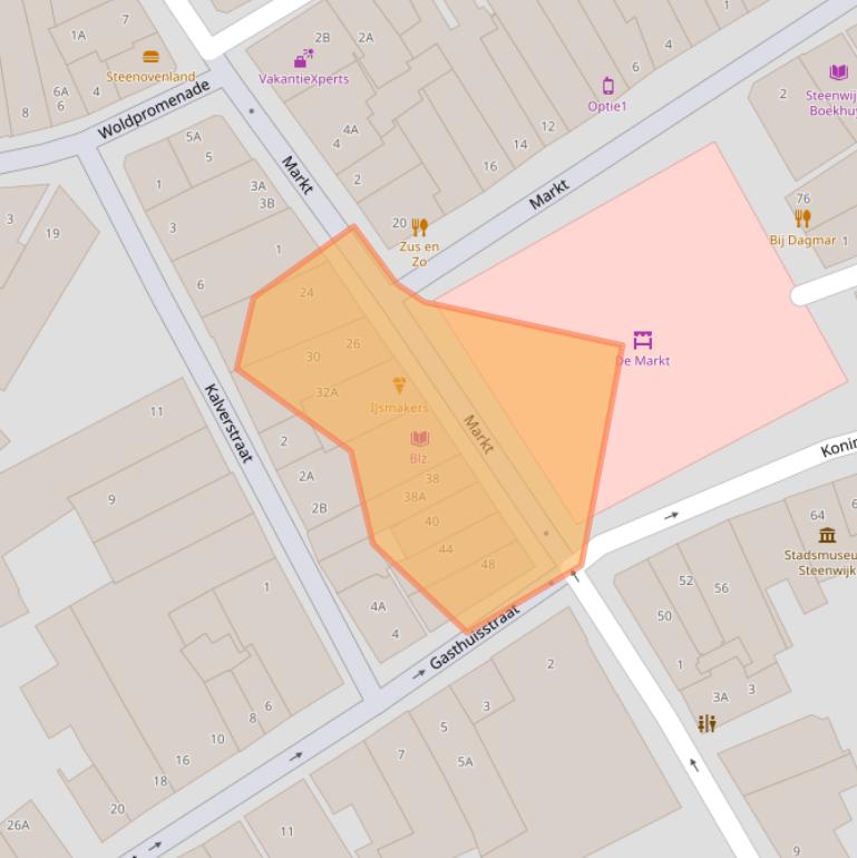 Kaart van postcodegebied 8331HJ.