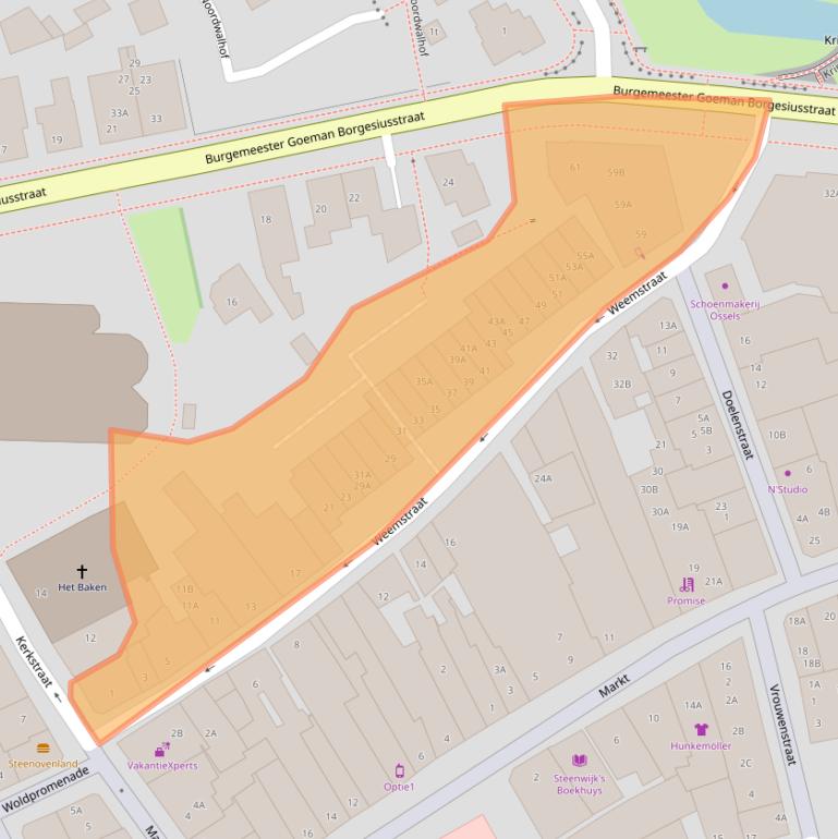 Kaart van postcodegebied 8331JA.