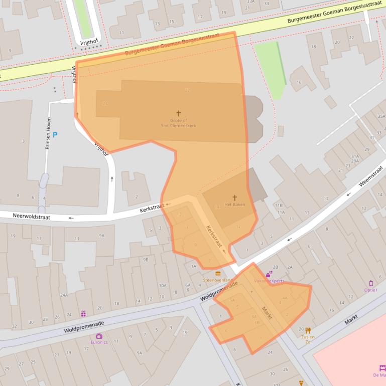 Kaart van postcodegebied 8331JC.