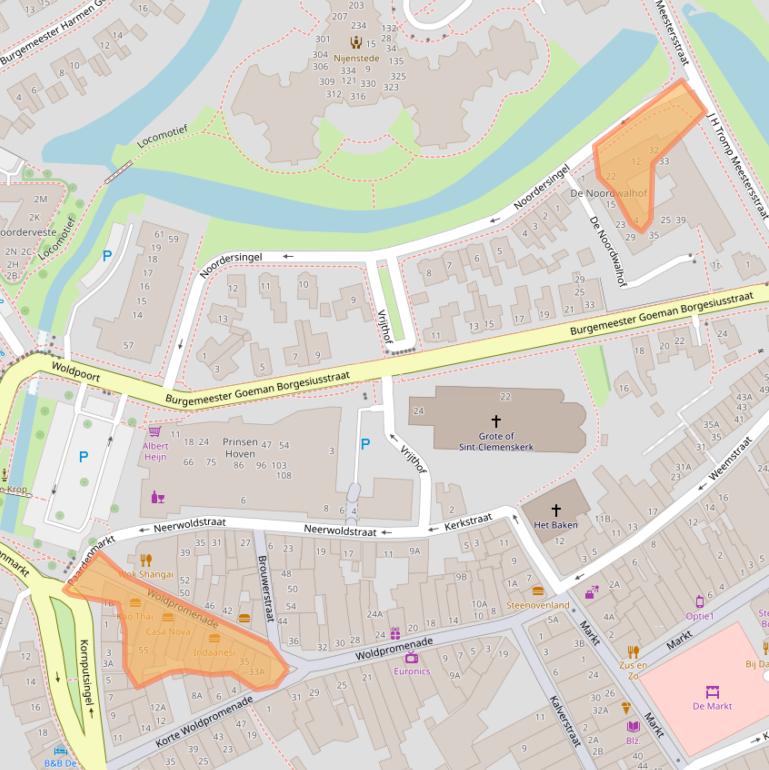 Kaart van postcodegebied 8331JE.