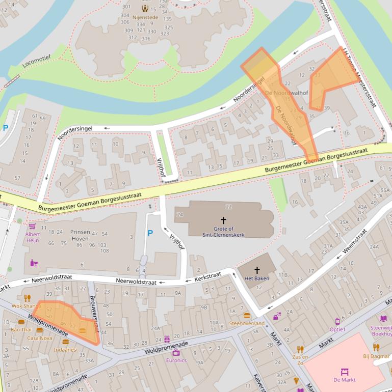 Kaart van postcodegebied 8331JJ.