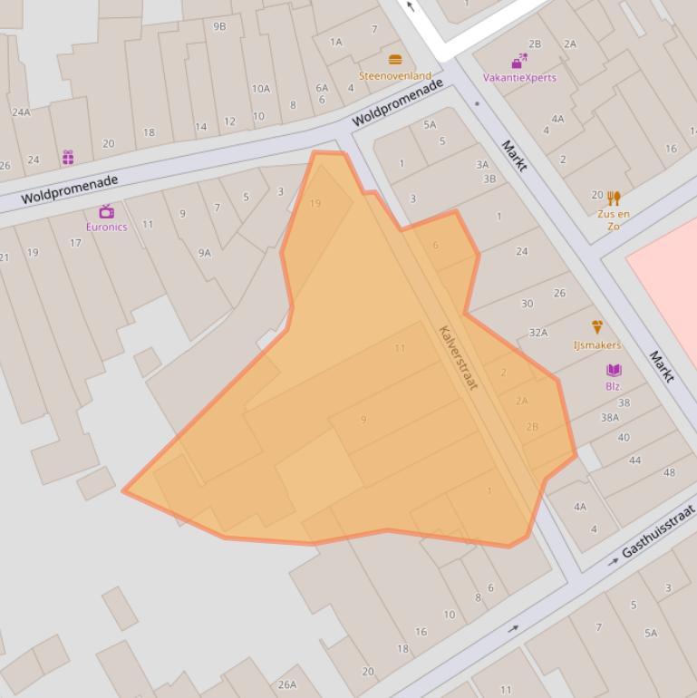 Kaart van postcodegebied 8331JL.