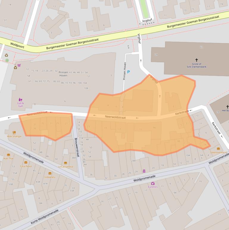 Kaart van postcodegebied 8331JX.