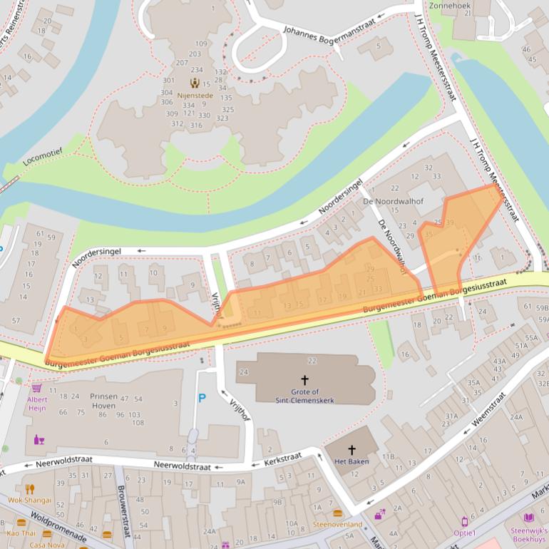 Kaart van postcodegebied 8331JZ.