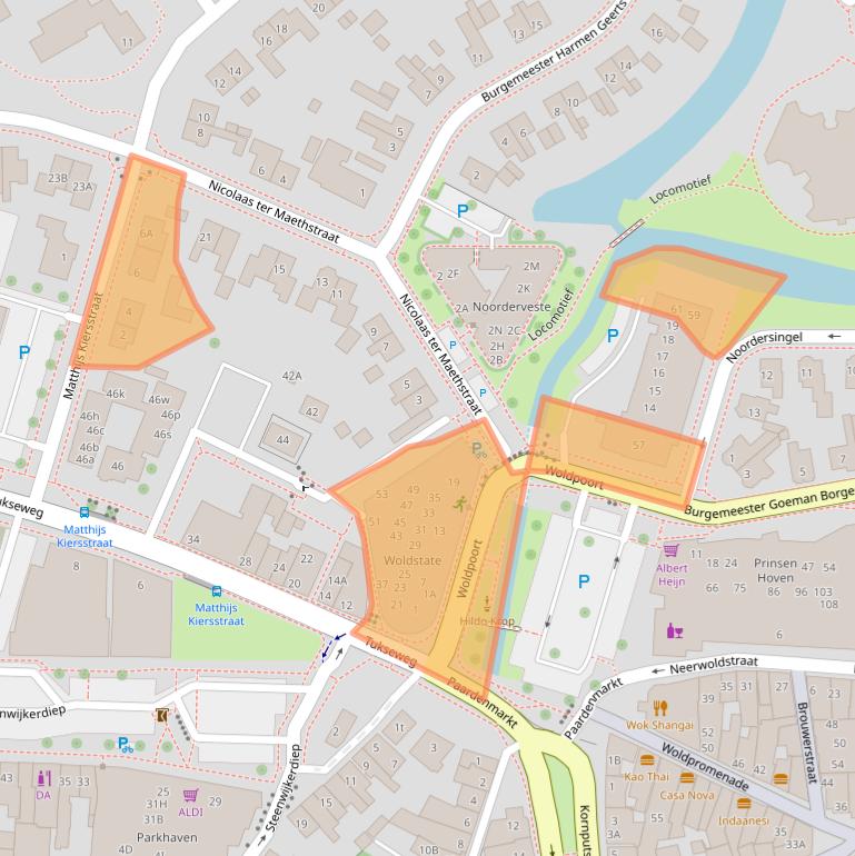 Kaart van postcodegebied 8331KP.