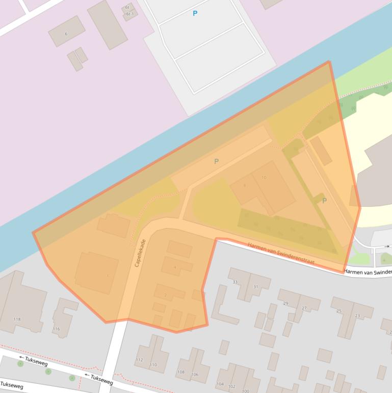 Kaart van postcodegebied 8331KX.