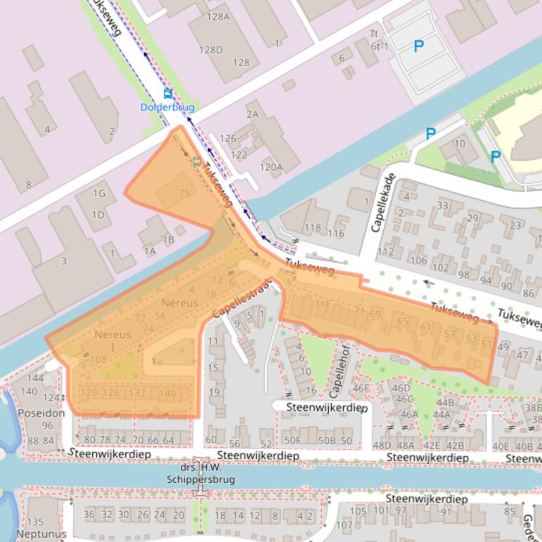 Kaart van postcodegebied 8331LB.