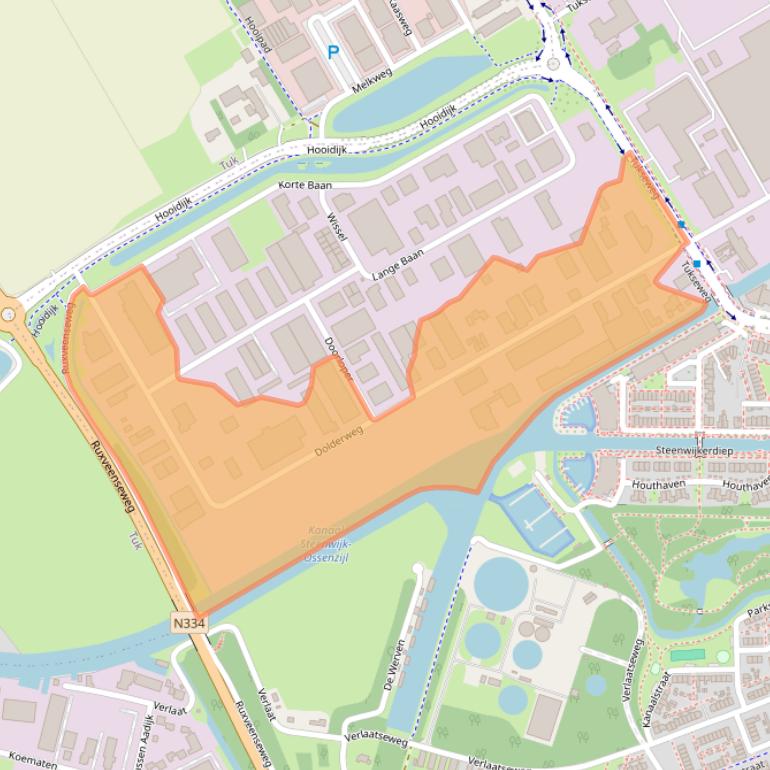 Kaart van postcodegebied 8331LL.