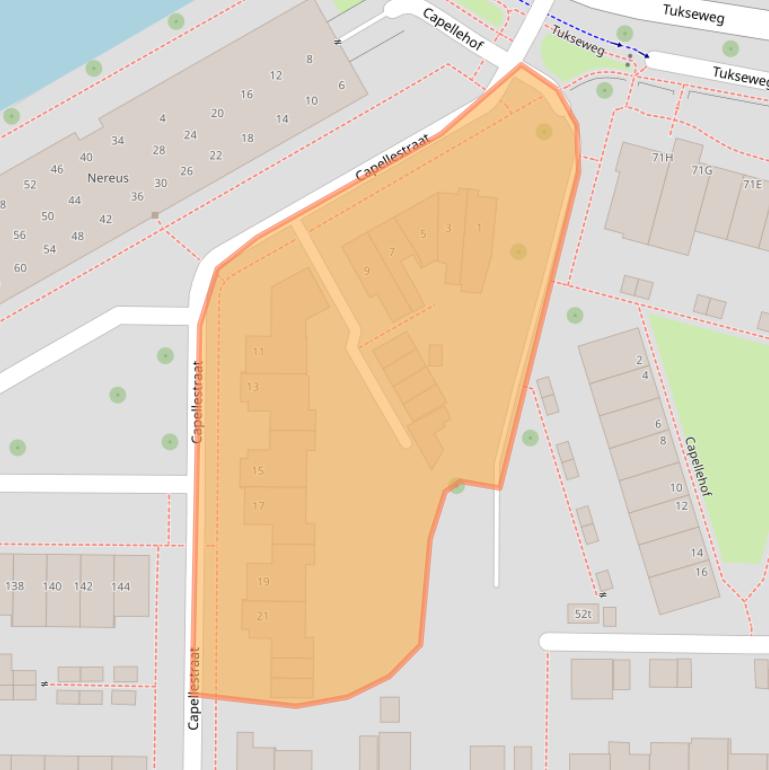 Kaart van postcodegebied 8331LM.