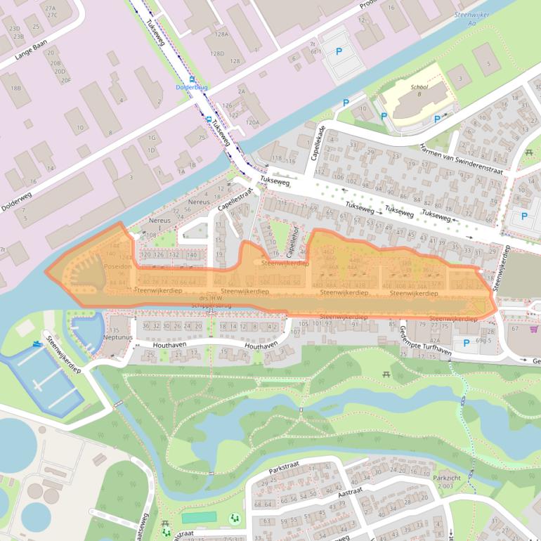 Kaart van postcodegebied 8331LT.