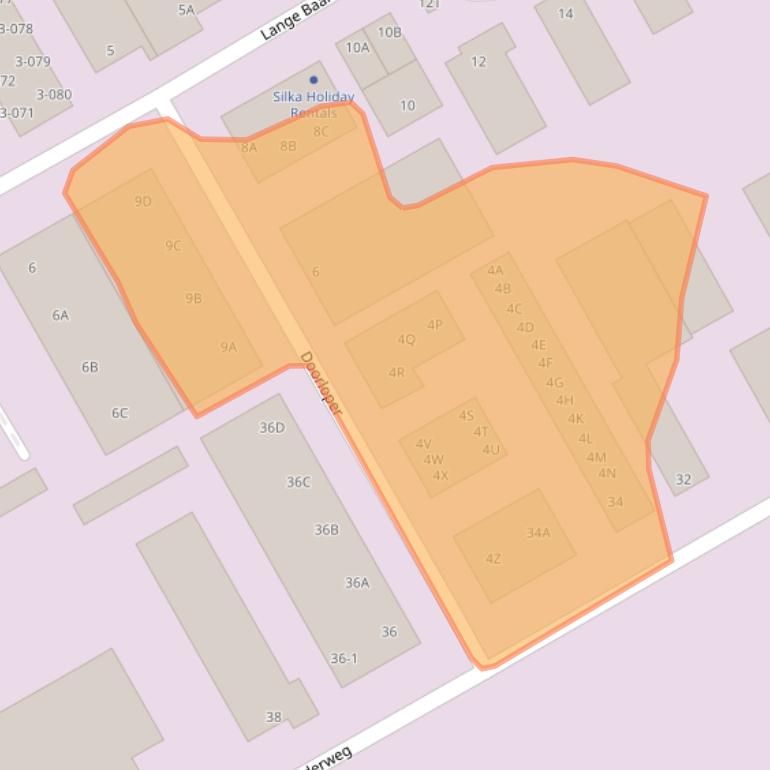 Kaart van postcodegebied 8331LX.