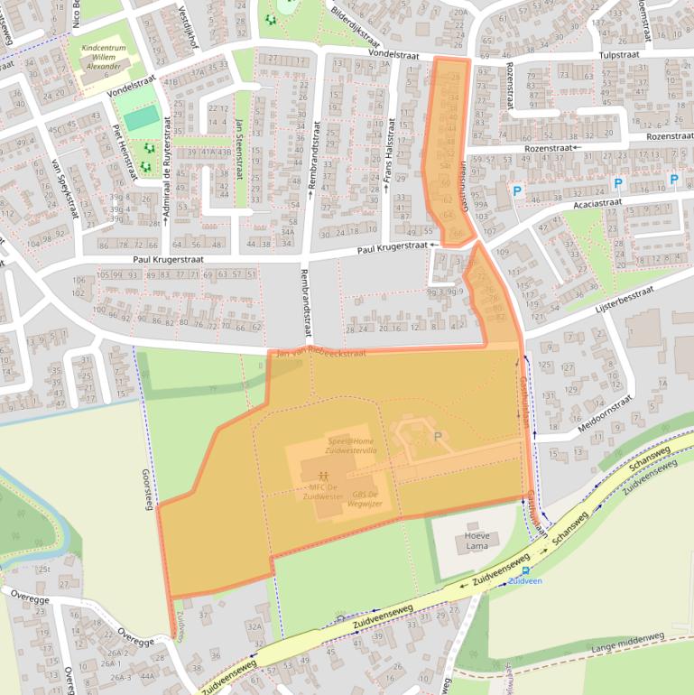 Kaart van postcodegebied 8331MZ.