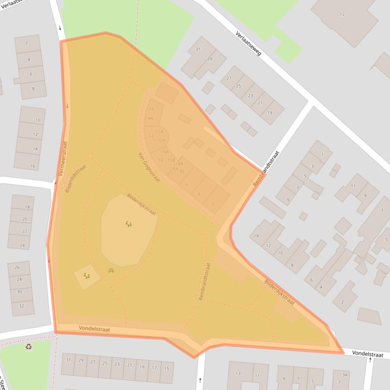 Kaart van postcodegebied 8331PS.