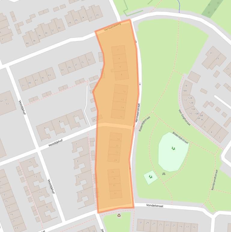 Kaart van postcodegebied 8331PX.