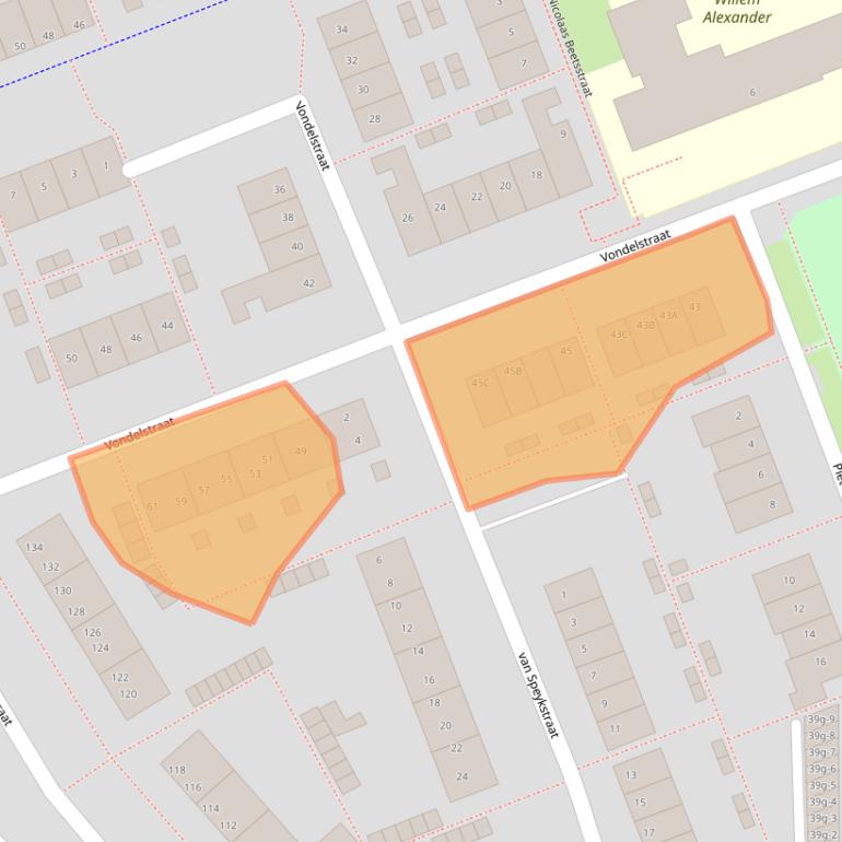 Kaart van postcodegebied 8331RC.