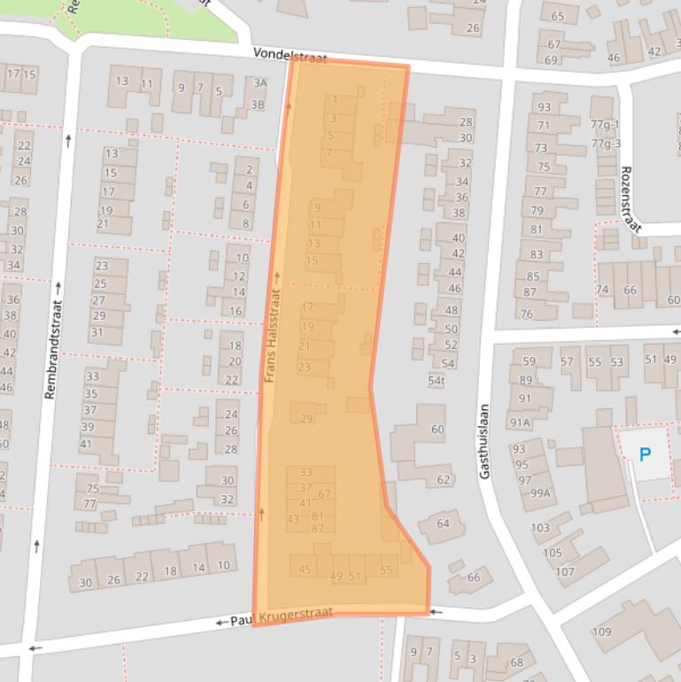 Kaart van postcodegebied 8331RH.