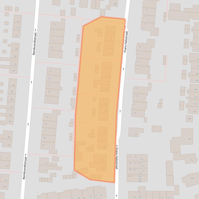 Kaart van postcodegebied 8331RJ.