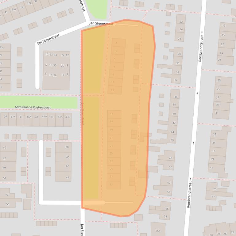 Kaart van postcodegebied 8331RS.