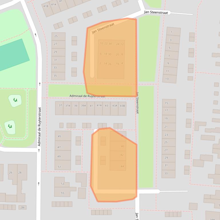 Kaart van postcodegebied 8331RT.