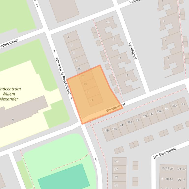 Kaart van postcodegebied 8331RW.