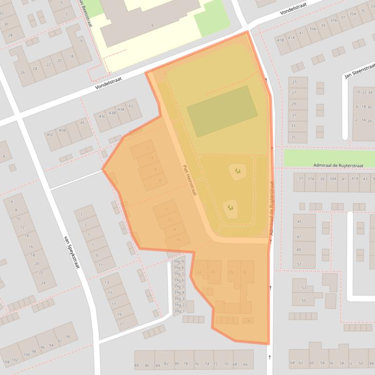 Kaart van postcodegebied 8331RZ.