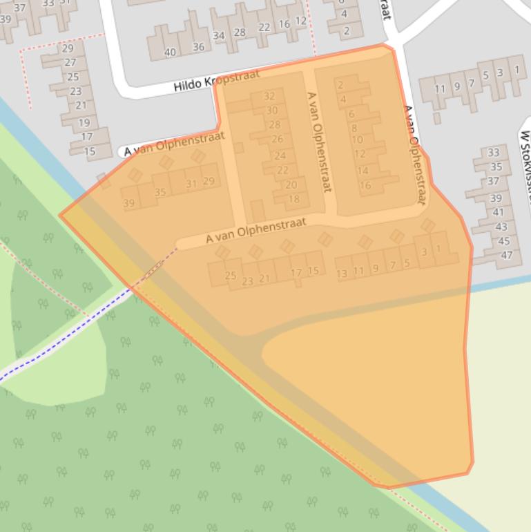 Kaart van postcodegebied 8331SN.