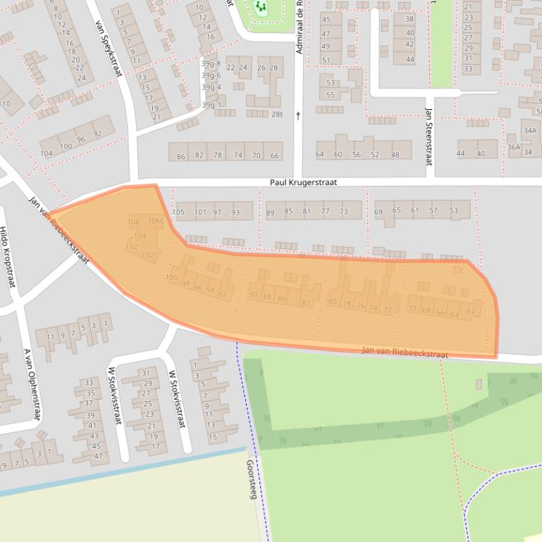 Kaart van postcodegebied 8331SV.