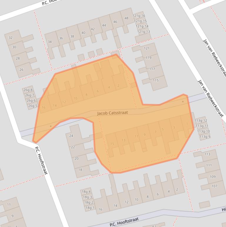 Kaart van postcodegebied 8331TA.