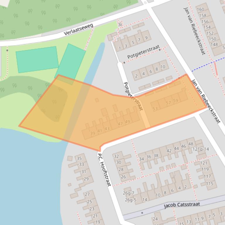 Kaart van postcodegebied 8331TC.