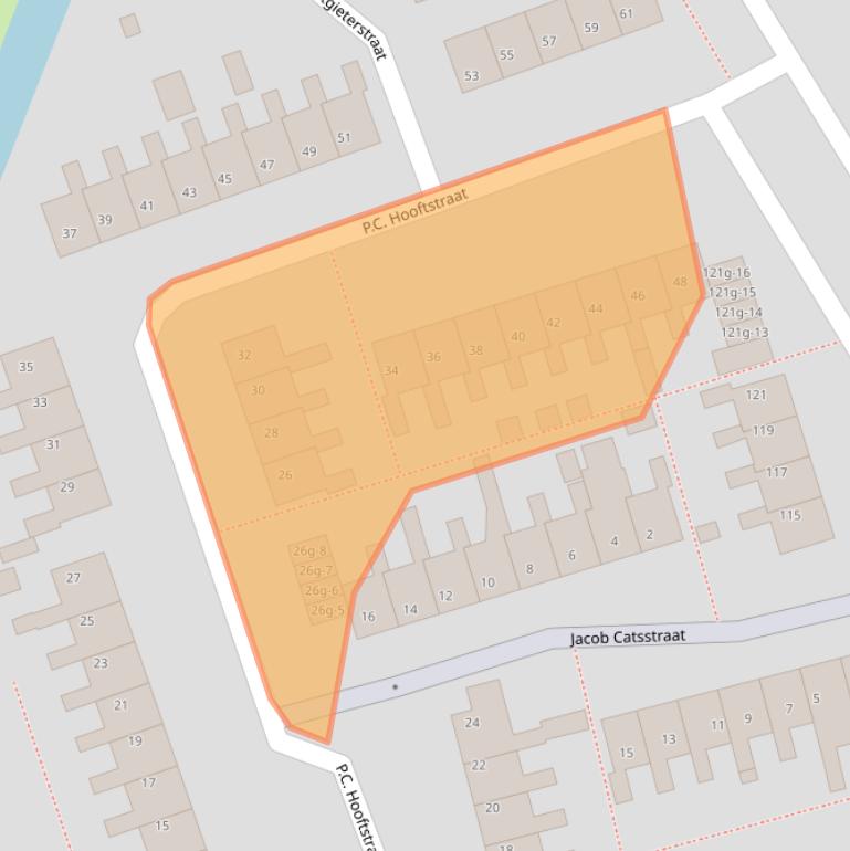 Kaart van postcodegebied 8331TE.