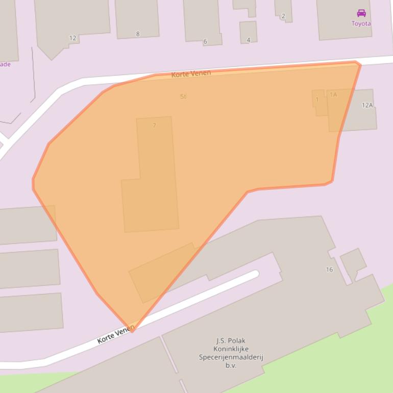 Kaart van postcodegebied 8331TG.