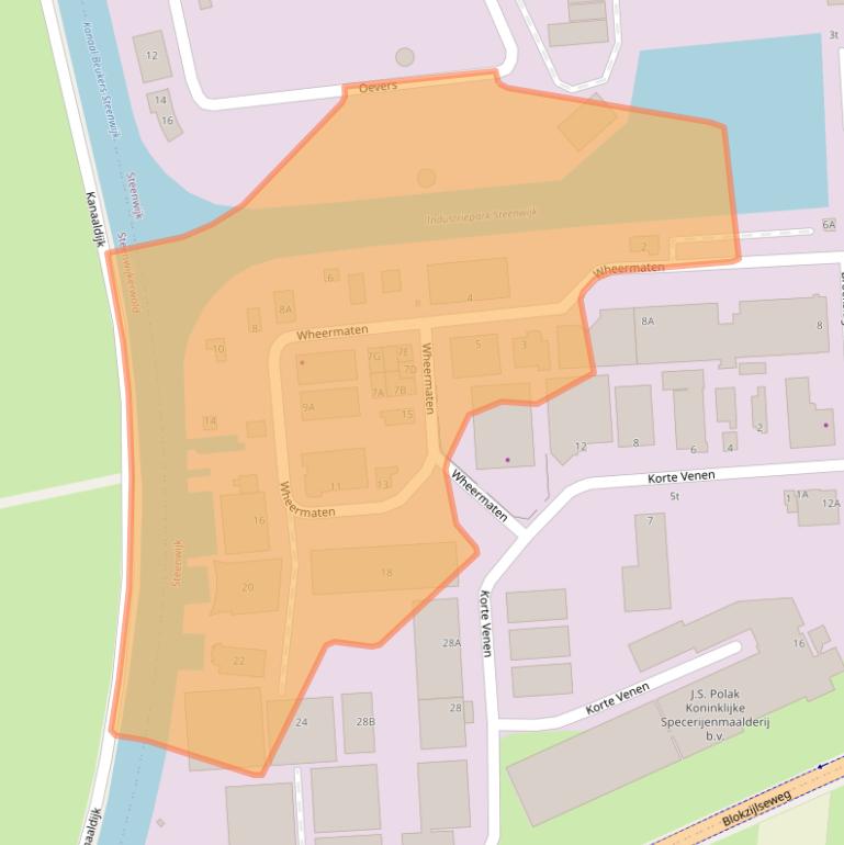 Kaart van postcodegebied 8331TL.