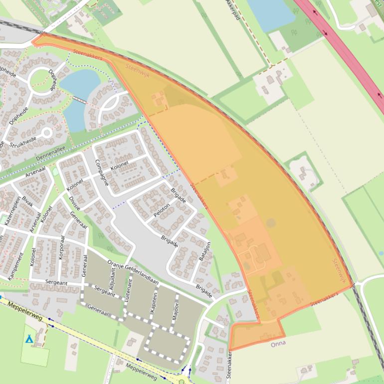 Kaart van postcodegebied 8331TZ.