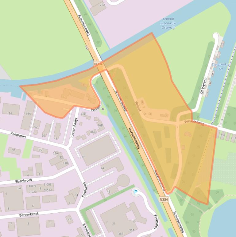 Kaart van postcodegebied 8331VA.