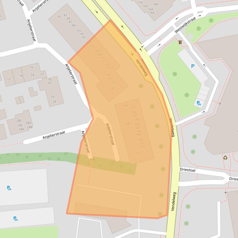 Kaart van postcodegebied 8331WD.