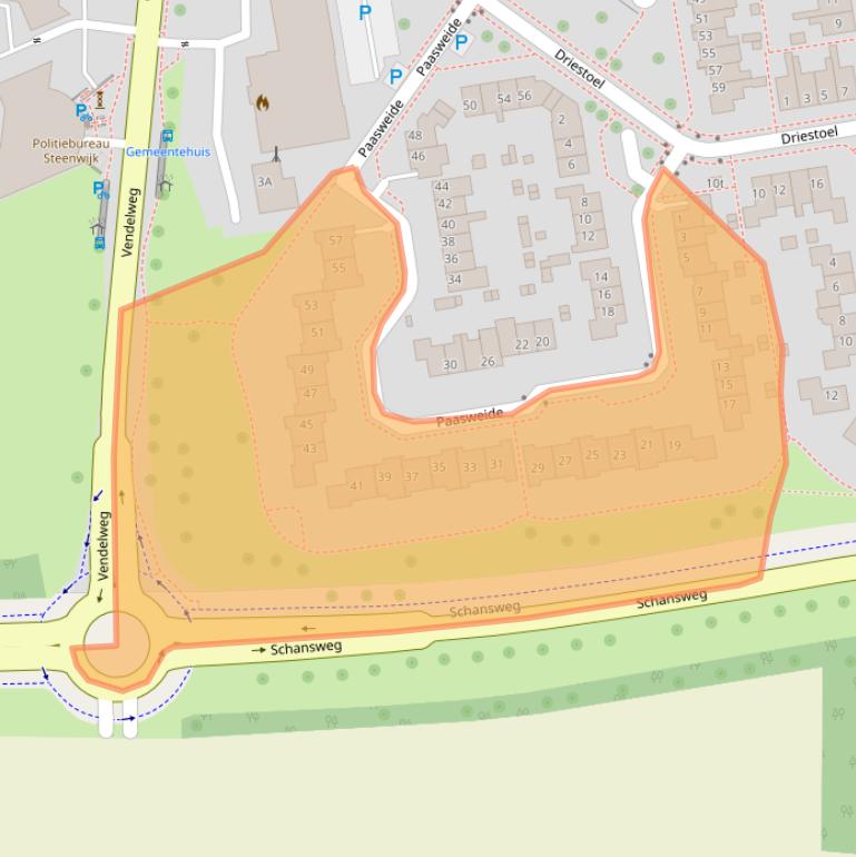 Kaart van postcodegebied 8331XA.