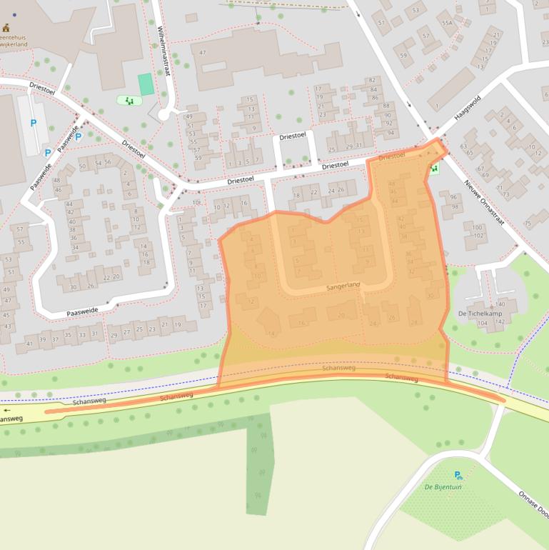 Kaart van postcodegebied 8331XC.