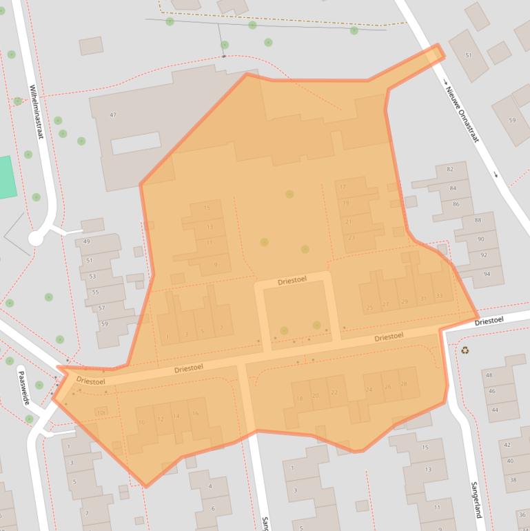 Kaart van postcodegebied 8331XD.