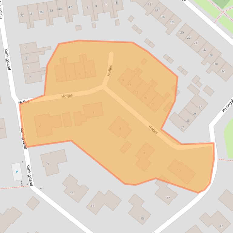Kaart van postcodegebied 8331XG.