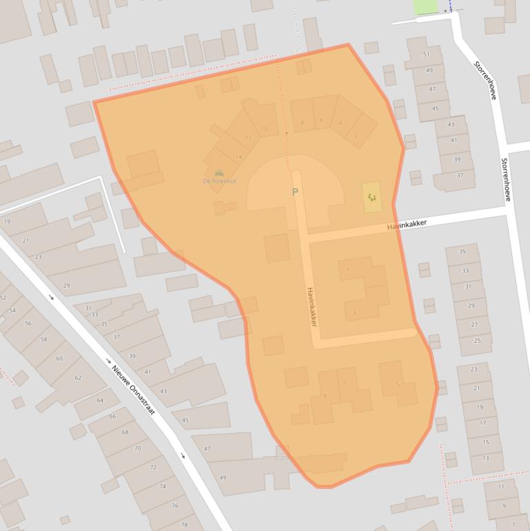 Kaart van postcodegebied 8331XW.
