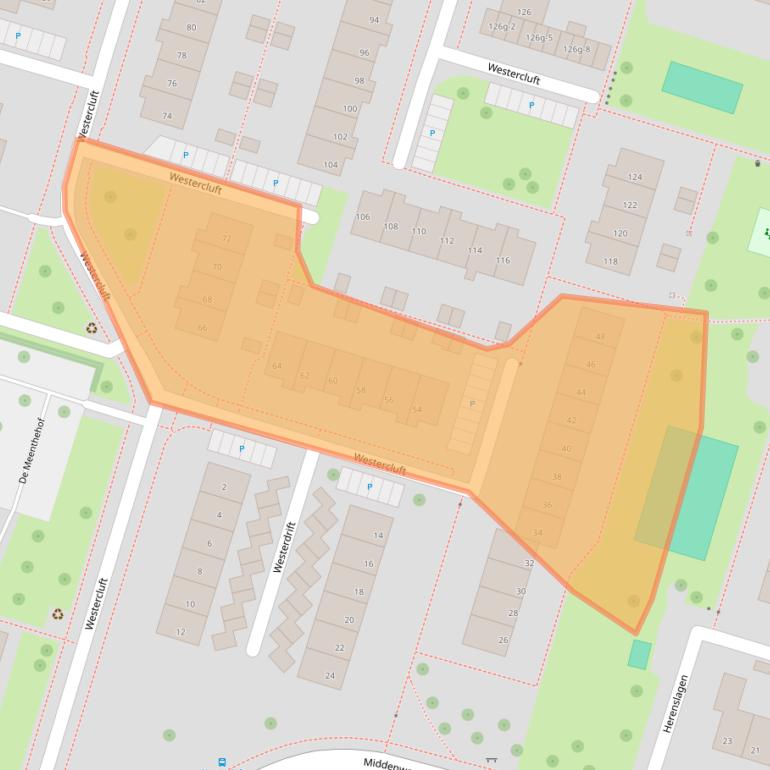 Kaart van postcodegebied 8332AE.