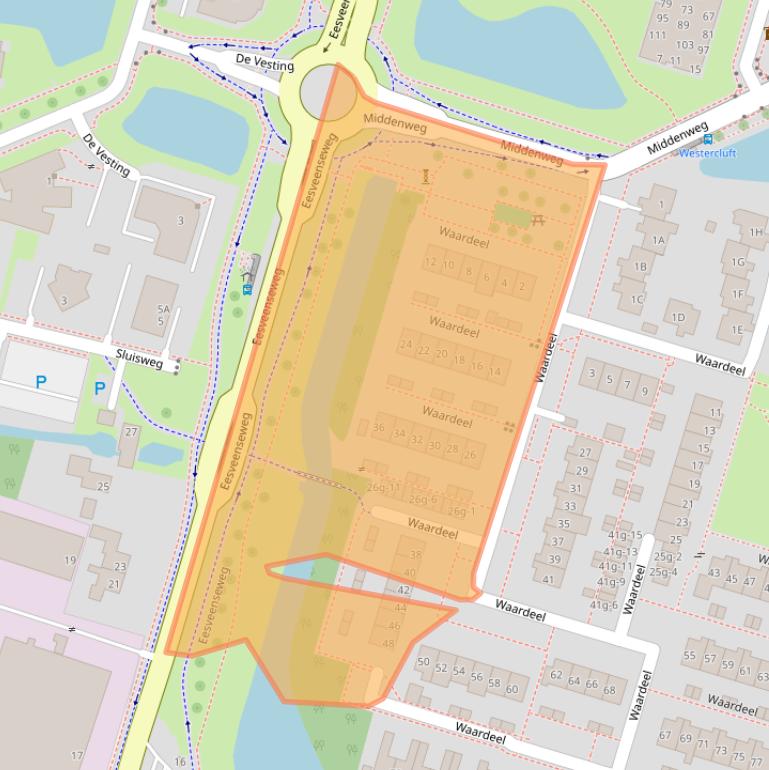 Kaart van postcodegebied 8332BD.