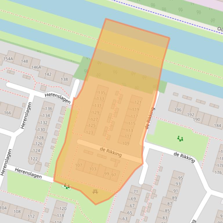 Kaart van postcodegebied 8332CD.