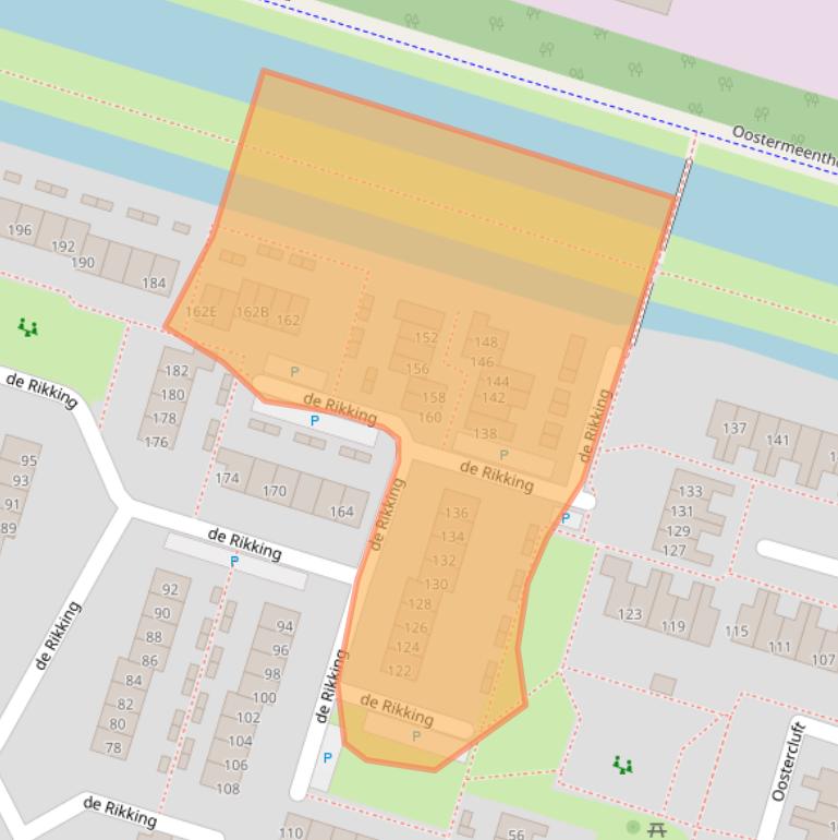 Kaart van postcodegebied 8332CJ.