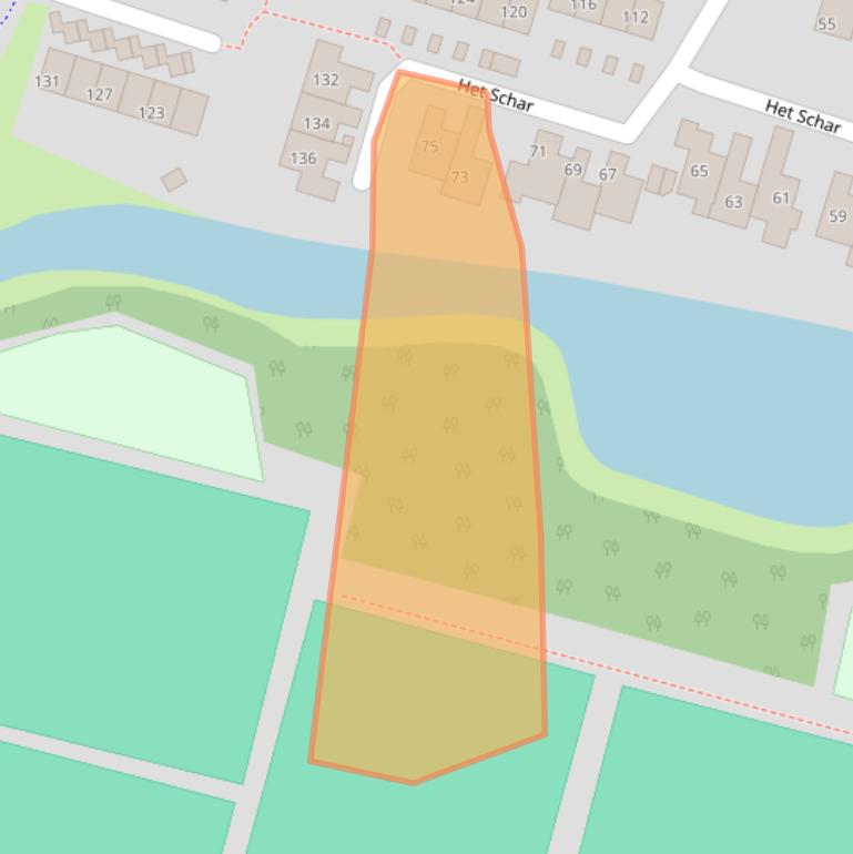 Kaart van postcodegebied 8332CN.