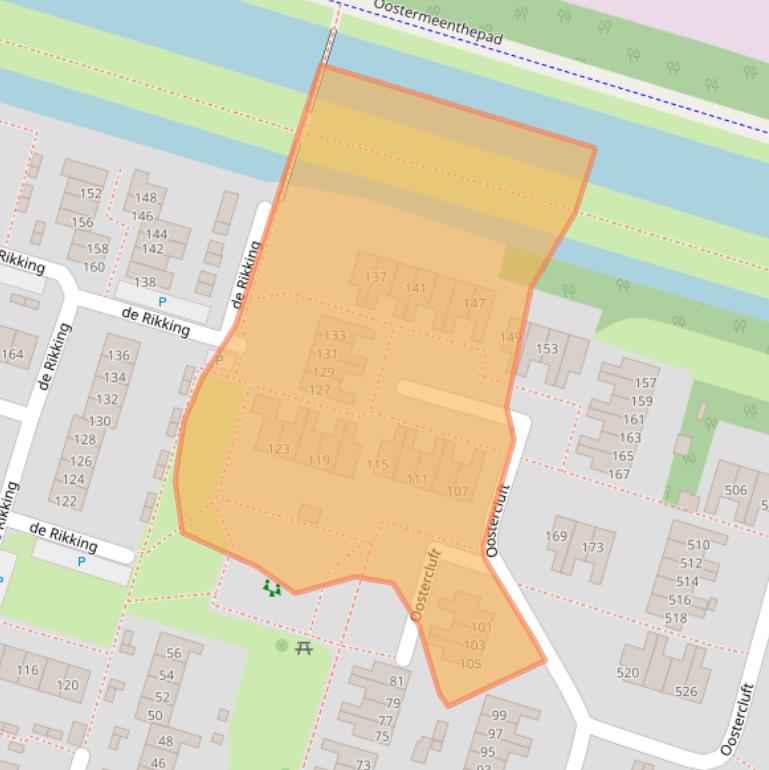 Kaart van postcodegebied 8332DC.