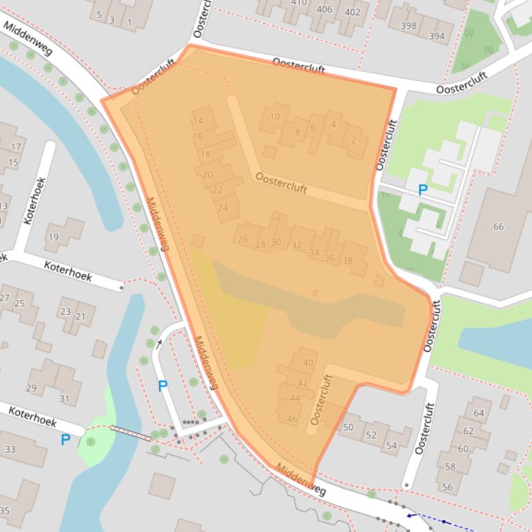 Kaart van postcodegebied 8332DG.